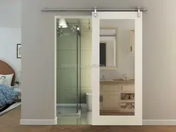 Sliding door design for bathroom