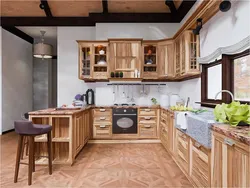 Деревянная кухня все фото