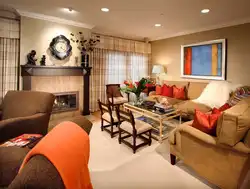 Interior furniture arrangement living room