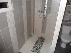 Кафель в ванной кабине фото