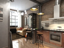 Ceiling in the kitchen loft design