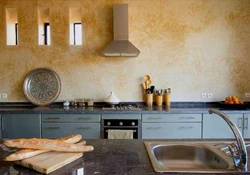 Types of plaster for the kitchen photo