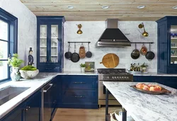 Countertop кабуд дар дохили ошхона