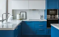 Countertop кабуд дар дохили ошхона