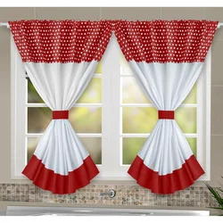 DIY short curtains for the kitchen photo