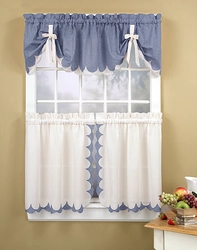 DIY short curtains for the kitchen photo
