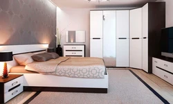 Bedroom wardrobes in a modern style in a small room photo