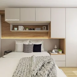 Bedroom wardrobes in a modern style in a small room photo