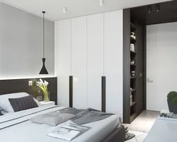 Bedroom wardrobes in a modern style in a small room photo
