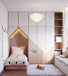 Bedroom wardrobes in a modern style in a small room photo