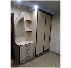 Modern chest of drawers with mirror in the hallway photo
