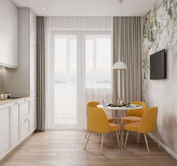 Curtains for the kitchen photo with your balcony
