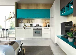 Sea ​​wave kitchen in the interior