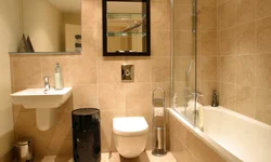 Photo of a bathroom and toilet in an ordinary apartment