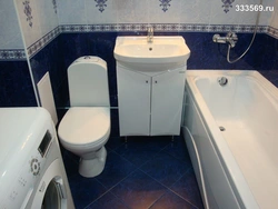 Photo of a bathroom and toilet in an ordinary apartment