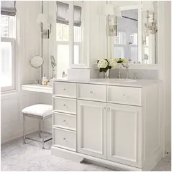 Bathroom with vanity table photo