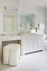 Bathroom with vanity table photo