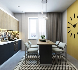 Kitchens 9 sq m in loft style photo