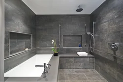 Bathtub With Gray Floor Photo