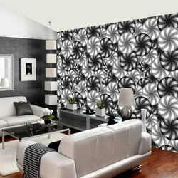 Ideas for wallpapering in the living room photo ideas