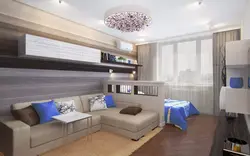 Beautiful zoning of the living room photo