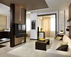 Beautiful zoning of the living room photo