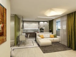 Beautiful zoning of the living room photo