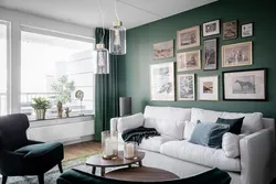 Living Room Interior Gray Green
