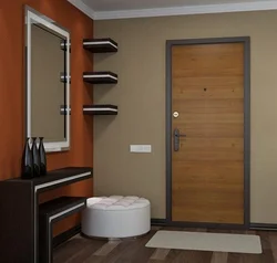 Entrance door in a small hallway photo