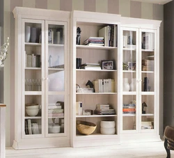 Living Room Design With Bookcase Photo