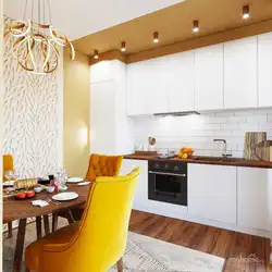 White kitchen interior with bright accents