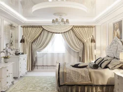 Curtains for bedroom in classic style photo