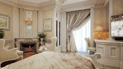 Curtains for bedroom in classic style photo