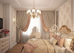 Шторы для спальни в стиле классика фото