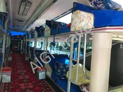 Bus with sleeping places for passengers photo