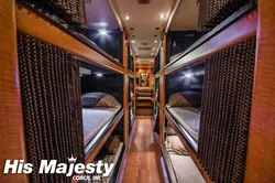Bus with sleeping places for passengers photo