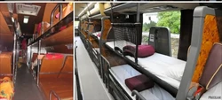 Bus with sleeping places for passengers photo