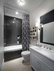 2 x 2 bath design in black and white