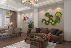 Stabilized moss in the living room interior