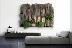 Stabilized moss in the living room interior