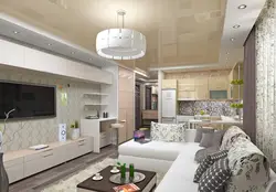 Interior kitchen living room sq m