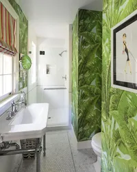 Bath design with palm trees