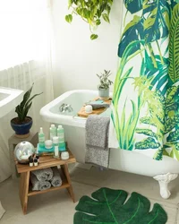 Bath Design With Palm Trees