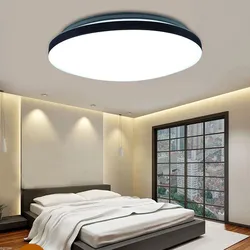 Light design in the bedroom on a suspended ceiling