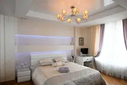 Suspended ceiling for a bedroom 15 sq m photo
