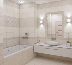 Bathtub in plain tiles photo