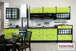 All black and green kitchens photo
