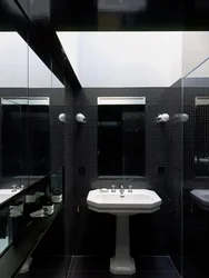 Қара төбесі бар ванна бөлмесінің дизайны