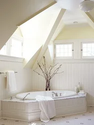 Ceiling bath in the attic photo