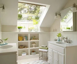 Ceiling bath in the attic photo